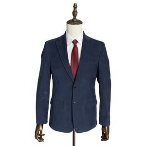 Tommy Hilfiger Sport Coat Men's 36R THFlex Blue Corduroy Cotton Stretch NEW